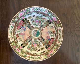 Chinese Export famille rose punch bowl. Measures 14" D x 7" H. Photo 2 of 3.