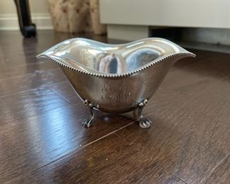 Monogrammed sterling silver footed candy/nut bowl. Photo 1 of 3.