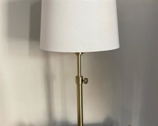 Crate & Barrel brass pencil table lamps - 2 available. Photo 1 of 2.