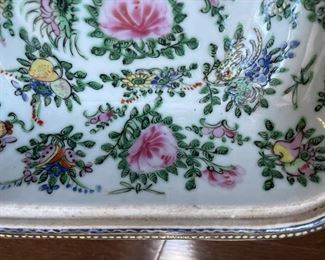 Chinese Export square bowl with lid - 2 available. Measures 6" x 4". Photo 5 of 5.