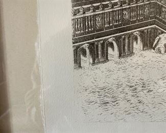 Chinese ink and pencil on paper. Paper measures 36" x 22" H. With frame, artwork measures 50" W x 36" H. Photo 4 of 4.