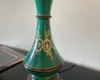 Victorian table lamp. Measures 27" H.