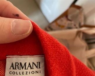 Vintage red, wool Armani Collezioni dress. Size 4. Photo 2 of 2.