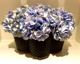 Faux Hydrangea cachepot - 2 available.