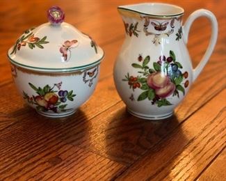 Mottahedeh Duke of Gloucester Cream and Sugar Set.