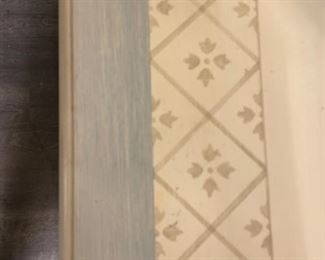 Julia Grey hand-painted writing desk or vanity. Measures 48” W x 23” D x 31” H. Photo 3 of 3.