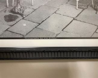 Jim Alinder Les Deux Magots black and white framed photo. Measures 36” H x 15” W. Photo 2 of 2.