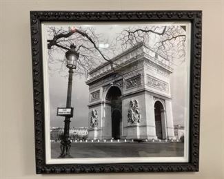 The Arc De Triomphe black and white photograph. Measures 10” x 10”.
