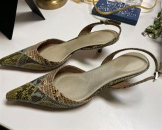 Snake print Prada kitten heels. Size 38.5. Photo 1 of 2.
