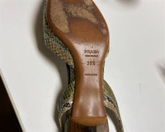 Snake print Prada kitten heels. Size 38.5. Photo 2 of 2.