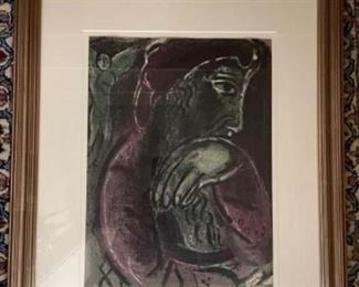 Replica Picasso print. Measures 10” x 13” without frame. Photo 1 of 3.