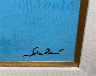 Original acrylic painting signed by artist. Measures 33” x 23” without frame. Photo 2 of 2.