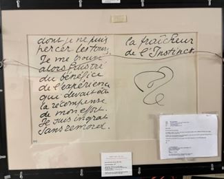 Henri Matisse Si Je Crois en Dieu quote from Jazz. Measures 24" W x 18" H. Photo 5 of 5.