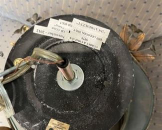 Curry & Company vintage metal and crystal chandelier. Measures 16" D x 12" H. Photo 2 of 2.