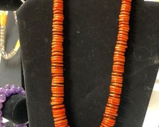 Coral necklace.