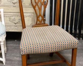 Set of 8 Chippendale dining chairs. Measures 22" W with 19" seat height. Photo 1 of 3.