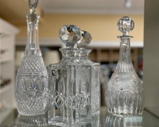 Crystal decanters.