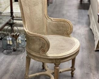 Set of 4 Country French cane seat and back dining chairs. Each measures 21" W with 17" seat height. Cushions available. Photo 1 of 3.