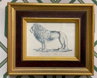 Set of 4 framed Big Cat plates. Each measure 9.5" x 8". Photo 4 of 4.