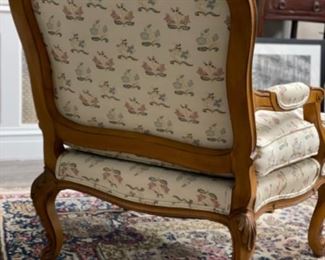 Pair of Jack Fhillips bergere chairs. Each measures 32" W x 32" D. Photo 2 of 3.