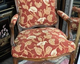 Upholstered armchair. Measures 26" W x 28" D. Photo 1 of 2.