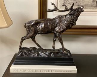 10 Point Buck Deer Bronze. Measures 17” W x 16” H.