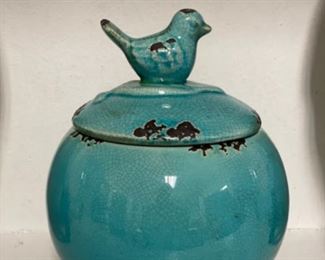 Decorative lidded jar.