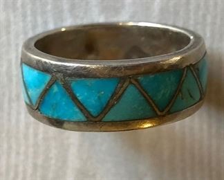 Turquoise & Sterling Band 