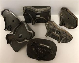 Early Tin Animal Cookie Cutters