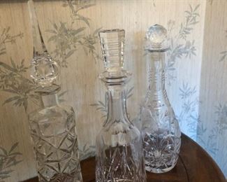 Cut Glass Decanter Set