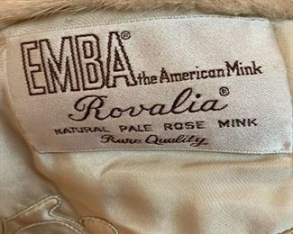 Emba American Mink Rovalia, Natural Pale Rose Mink