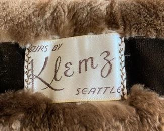 Vintage Klems Seattle Fur Collar 