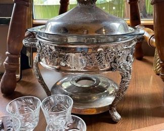 Marinex Silver Plated Casserole Chafing Dish