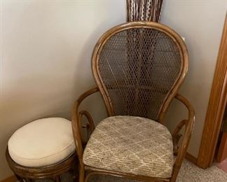 Chair and Ottoman Set