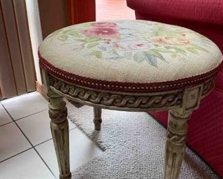 Round Cushion Top Ottoman