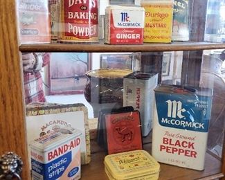 Vintage collectible tins