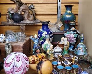 Cloisonne' Vases, Antique and Vintage Asian Items