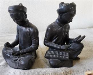 Asian inspired vintage bookends