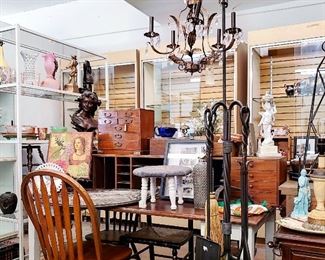 Vintage Furniture, Italian Tole Chandeliers, Mid Century Office Cubby,