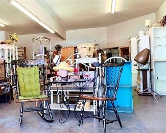Hitchcock Chairs, Vintage Atomic Hair Dryer