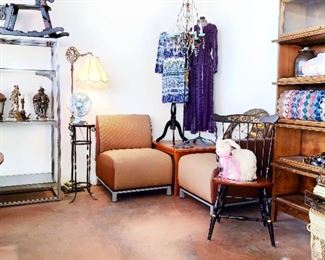 Mid Century Industrial Chairs, Barrister Bookcase