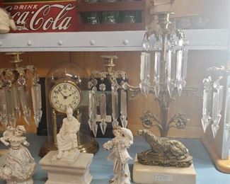 Girandole three branch candle holders