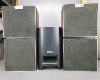 LOT OF 3 SPEAKERS INCLUDING BANG & OLUFSEN BEOVOX S45, BOSE ACOUSTIMASS SUBWOOFER