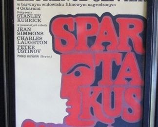 VINTAGE POLISH MOVIE POSTER "SPARTAKUS" (45X33) MUST BE SHIPPED WITH FRAME