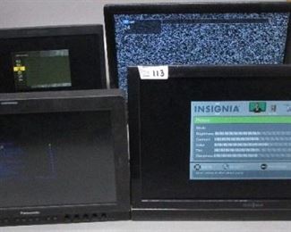 LOT OF 7 MONITORS INCLUDING SONY LMD-1510W, PANASONIC BT-LH1710P, INSIGNIA NS-L22Q-10A