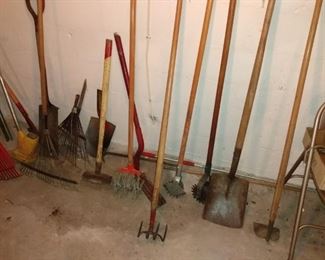 Assorted yard tools
