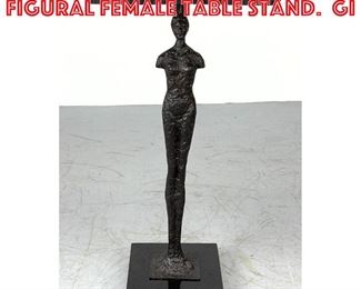 Lot 16 Textured Metal Caryatid Figural Female Table Stand. Gi
