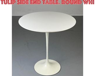 Lot 17 Eero Saarinen for KNOLL Tulip Side End Table. Round whi
