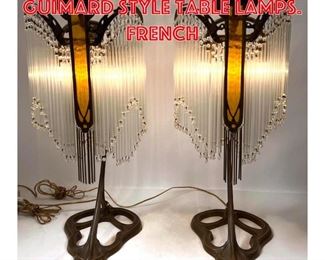 Lot 22 Pr Art Nouveau Hector Guimard Style Table Lamps. French