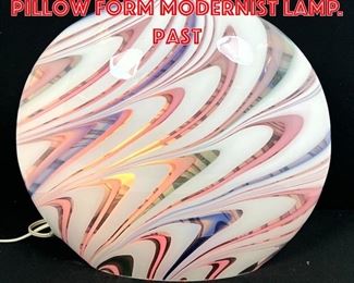 Lot 24 Colored Art Glass Disc Pillow Form Modernist Lamp. Past